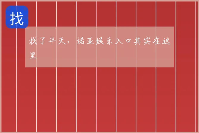 找了半天,诺亚娱乐入口其实在这里